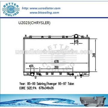 Kühler für CHRYSLER AVENGER 95-00 OEM: MB906412/MB924993/MR127910/MR127911